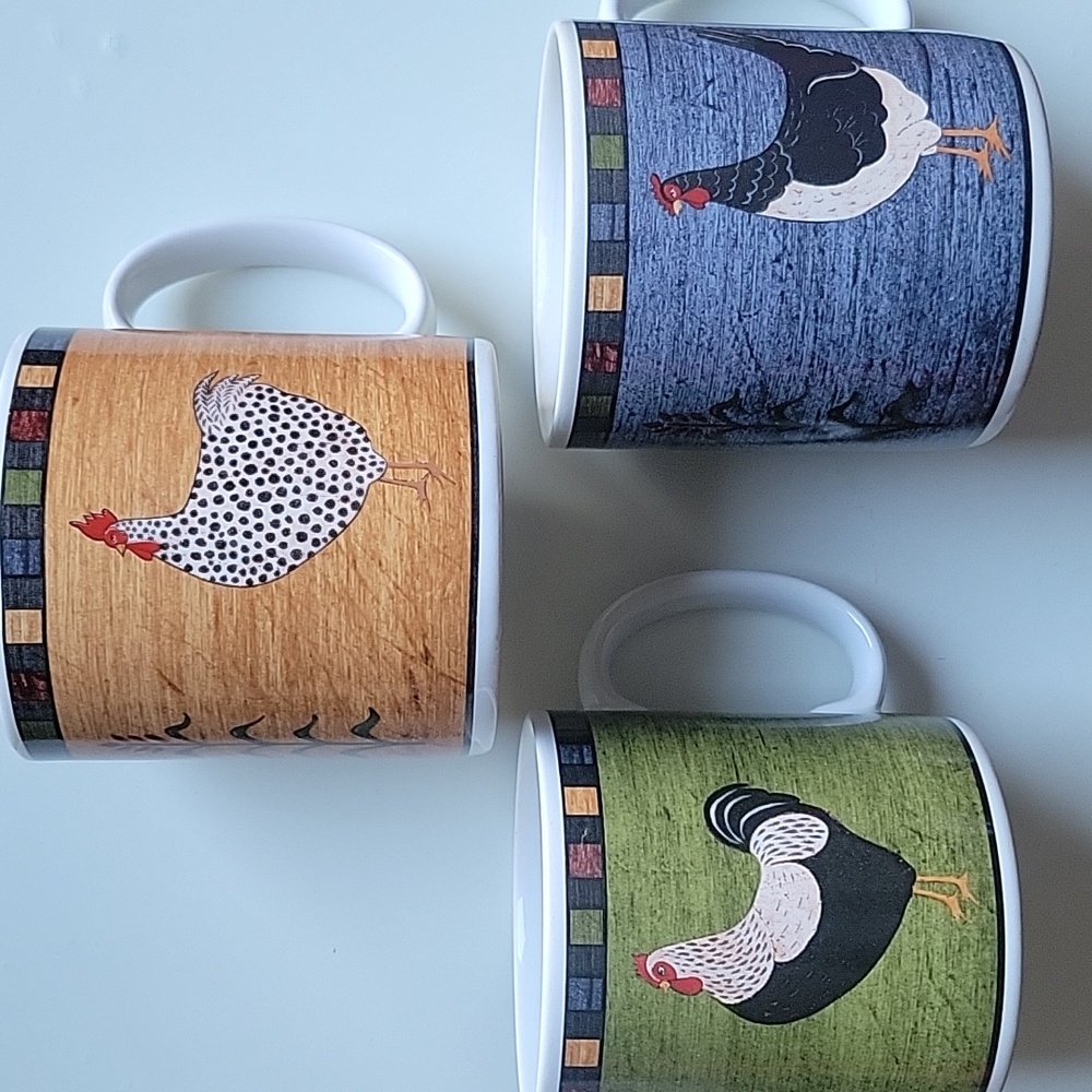 3 pc Sakura "Brandon House" Warren Kimble Country Quartet Mug Cup
